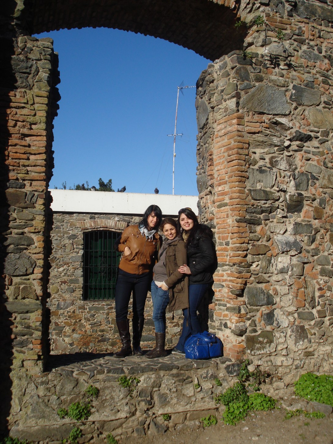 Me, Alejandra, and Bia...beautiful sunny day, but cold!