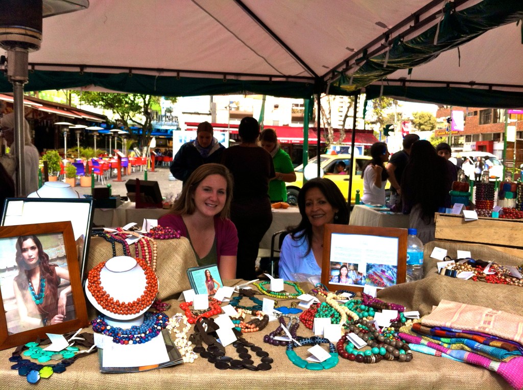 working the table at the fundraiser 