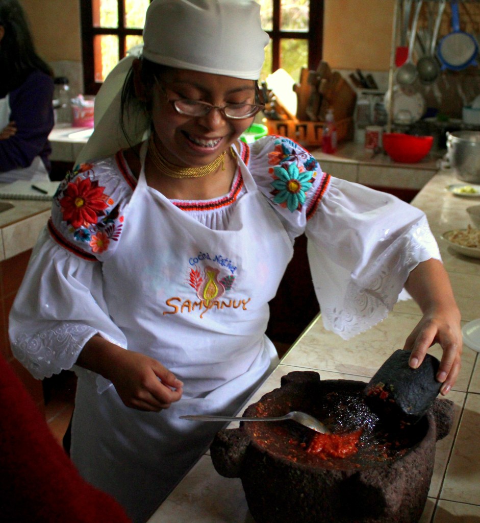 Tamia putting on the finishing touches 