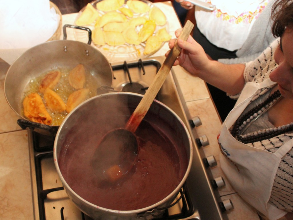 the finished colada morada