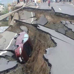 and the earth gave way